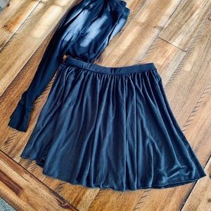 ⚡️Silence+Noise Gunmetal Flirty Skirt